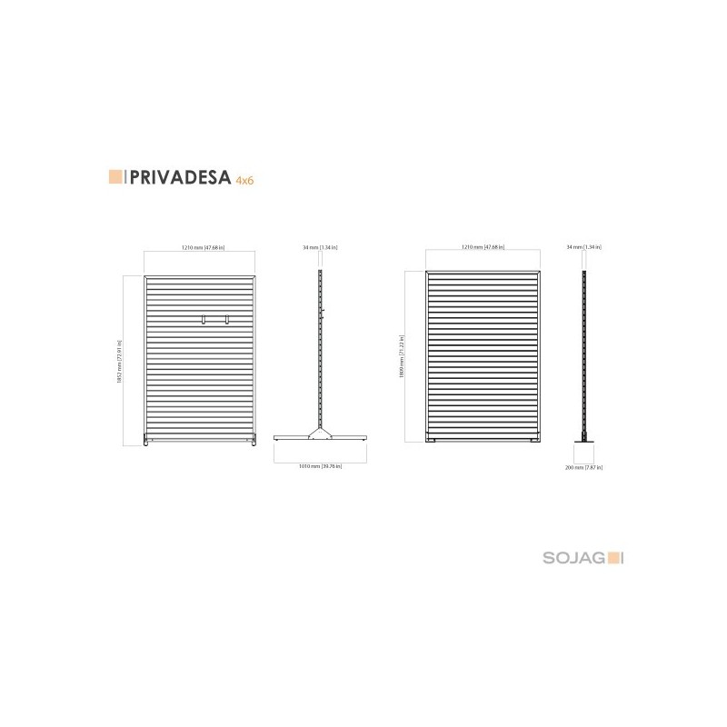 Sojag 4x6 Privadesa Outdoor Privacy Screen (099-9167528)
