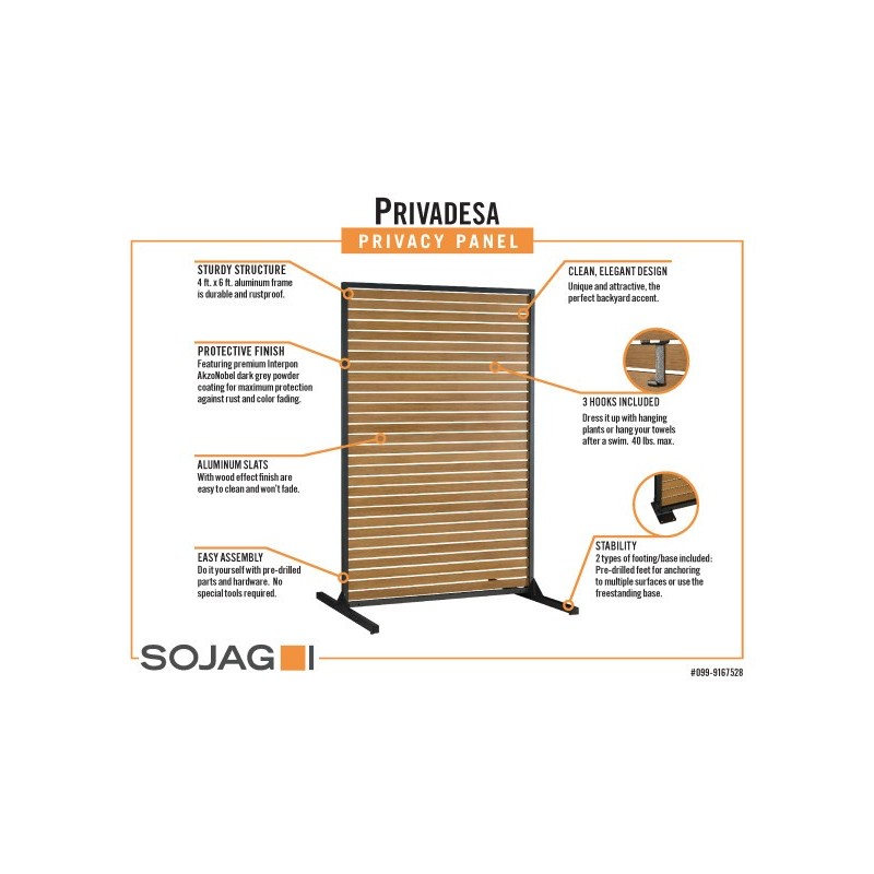 Sojag 4x6 Privadesa Outdoor Privacy Screen (099-9167528)