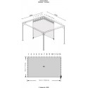 Sojag 10x12 Polyester Verona Gazebo Curtains - Gray (135-9158670)