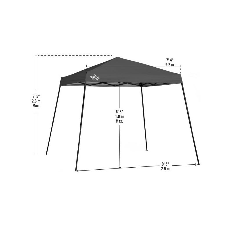 Quik Shade Shade Tech ST56 10x10 Slant Leg Canopy  - Blue (157392DS)