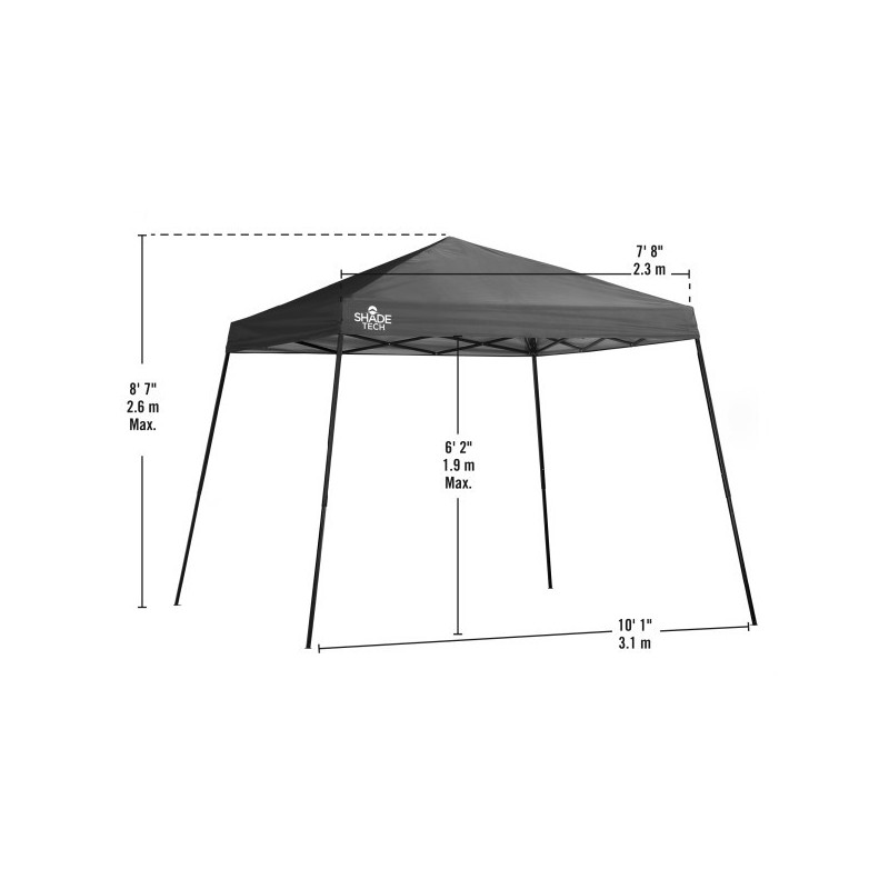 Quik Shade Shade Tech ST64 10x10 Slant Leg Canopy  - Blue (167501DS)