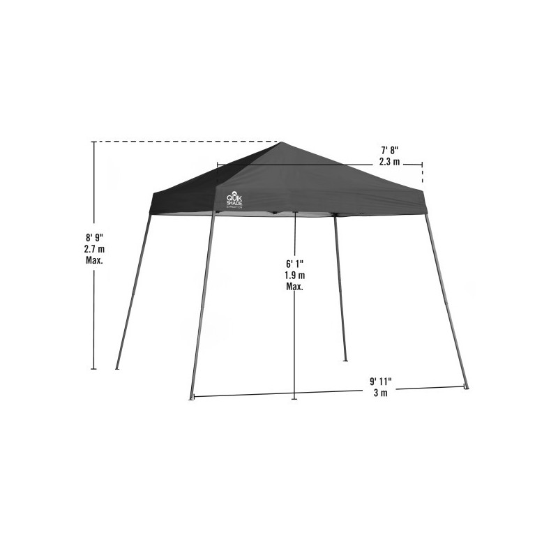 Quik Shade Expedition EX64 10x10 Slant Leg Canopy - Midnight Blue (160716DS)
