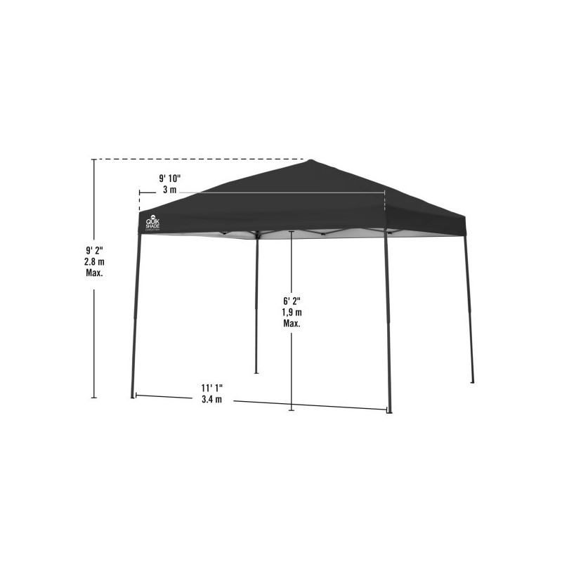 Quik Shade Expedition EX100 10x10 Straight Leg Canopy - Midnight Blue (163450DS)