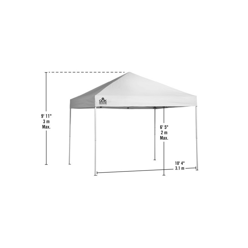Quik Shade Marketplace 10x10 Straight Leg Canopy - White (158685DS)