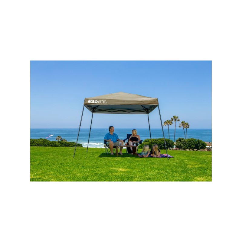 Quik Shade Solo Steel 10x10 Slant Leg Canopy - Khaki (167540DS)