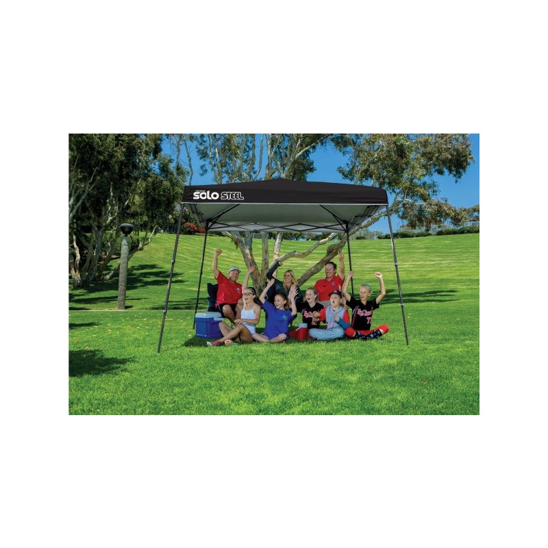 Quik Shade Solo Steel 72 11x11 Slant Leg Canopy - Black (164296DS)