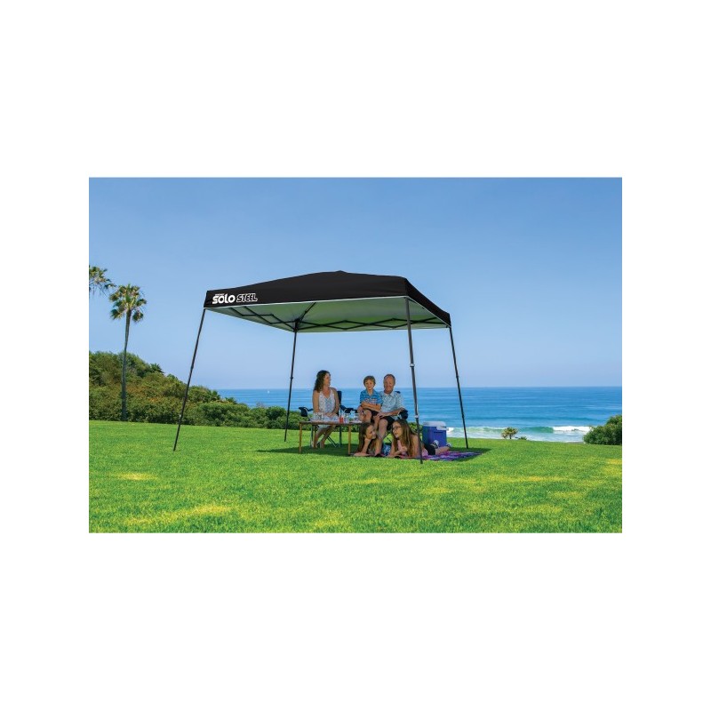 Quik Shade Solo Steel 72 11x11 Slant Leg Canopy - Black (164296DS)