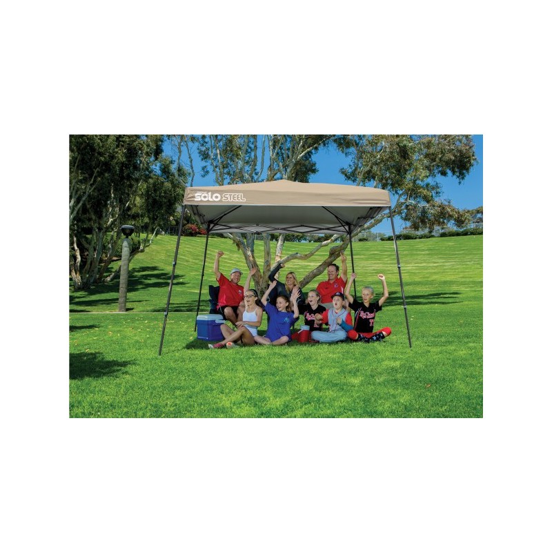 Quik Shade Solo Steel 72 11x11 Slant Leg Canopy - Khaki (167541DS)
