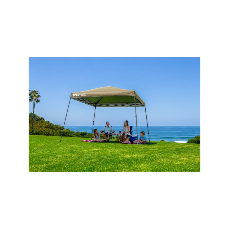 Quik Shade Solo Steel 90 11x11 Slant Leg Canopy - Khaki (167542DS)