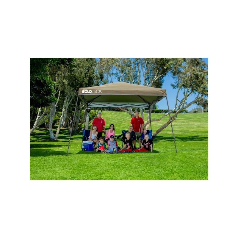 Quik Shade Solo Steel 90 11x11 Slant Leg Canopy - Khaki (167542DS)