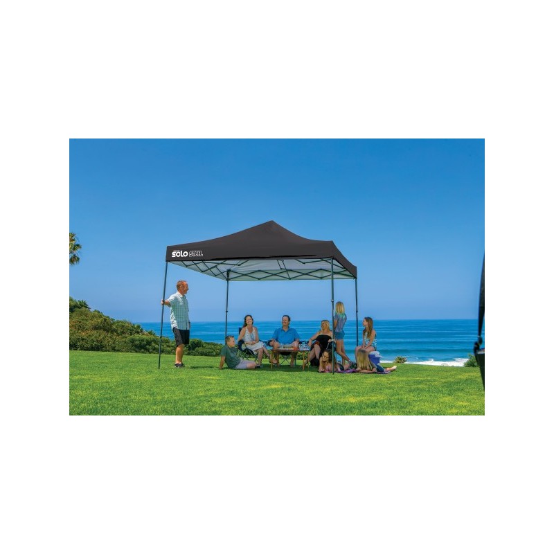 Quik Shade Solo Steel 100 10x10 Straight Leg Canopy - Black (167555DS)