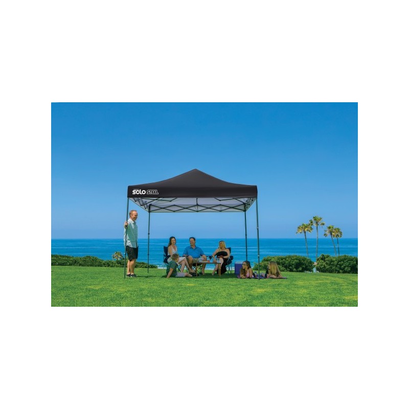 Quik Shade Solo Steel 100 10x10 Straight Leg Canopy - Black (167555DS)