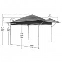 Quik Shade Solo Steel 170 10x17 Straight Leg Canopy - Black (164748DS)