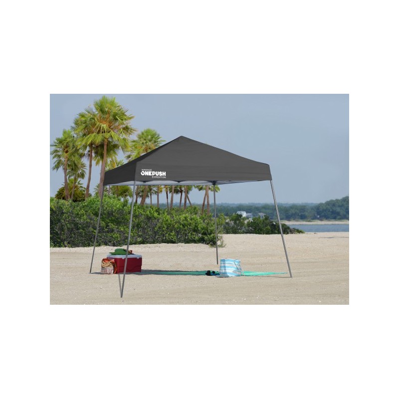 Quik Shade Expedition EX64 10x10 One-Push Slant Leg Canopy - Charcoal (167551DS)