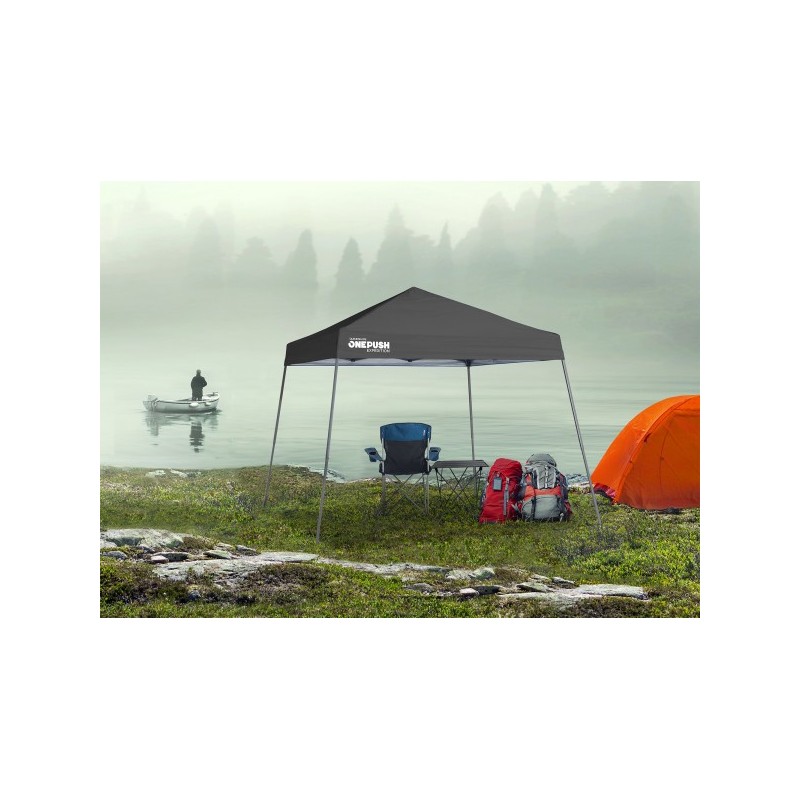 Quik Shade Expedition EX64 10x10 One-Push Slant Leg Canopy - Charcoal (167551DS)