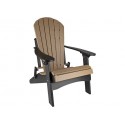 Green Country Decor 2-PACK Folding Adirondack Chairs - Black / Weatherwood (ACF-BLK/WTHRWD)