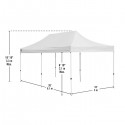 Quik Shade Commercial C200 10x20 Straight Leg Canopy Kit  - White (167566DS)