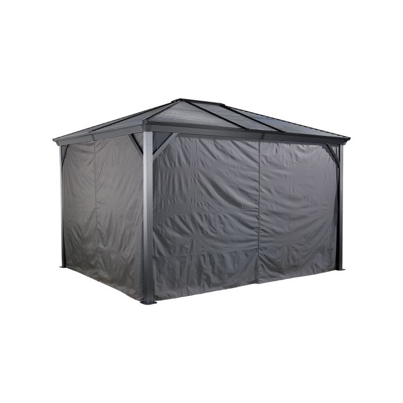 Sojag Ventura 10x10 Gazebo Curtains  - Grey (135-9161397)
