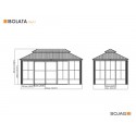 Sojag 10x14 Bolata Solarium - Light Grey/Black (445-9168020)