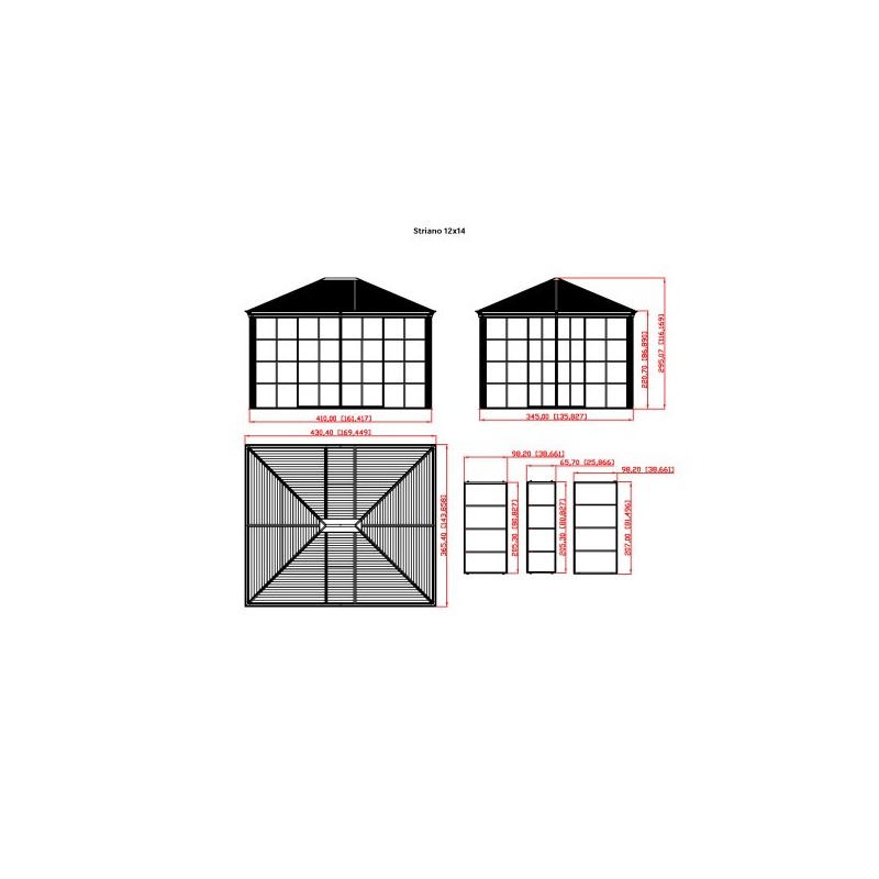 Sojag 12x14 Striano  Screen House - Champagne/Dark Beige (500-9164367)