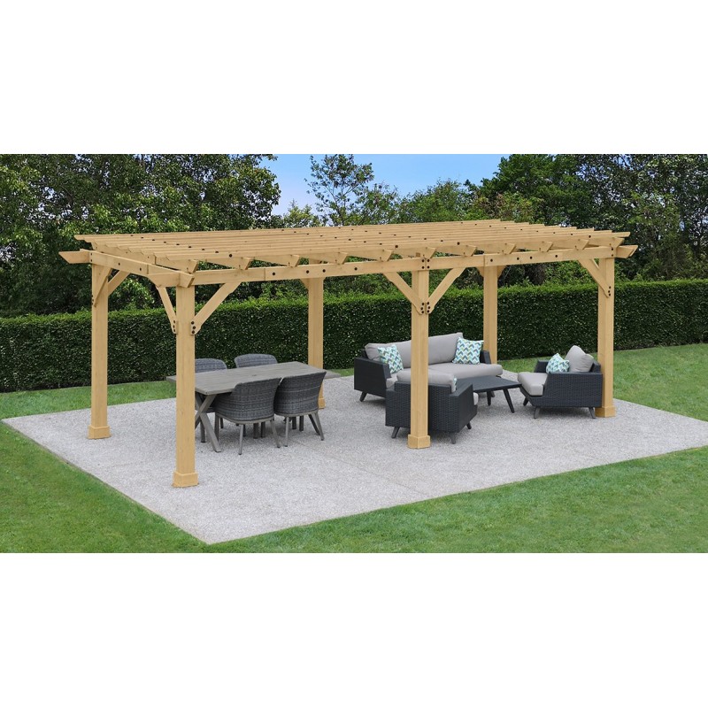 Yardistry Meridian 10x22 Pergola Kit - Natural Cedar (YM11932COM)