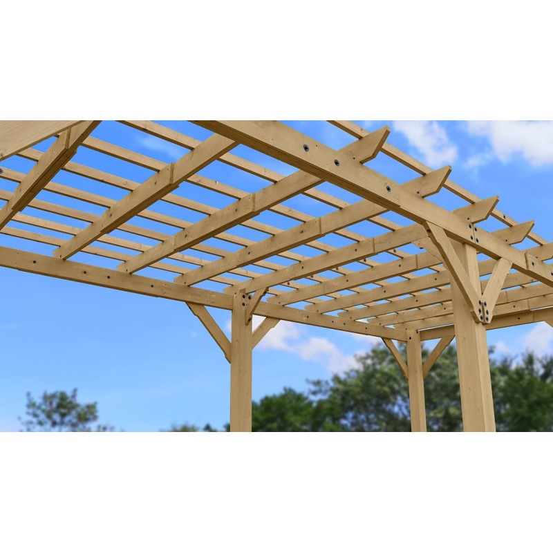 Yardistry Meridian 10x22 Pergola Kit - Natural Cedar (YM11932COM)