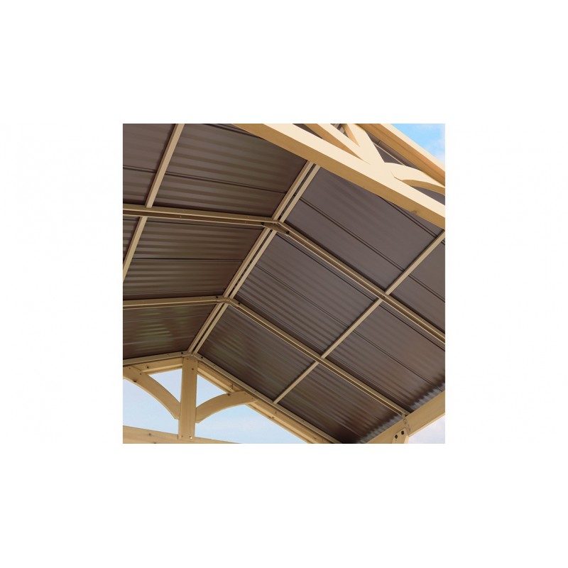 Yardistry Meridian Backyard Grilling Pavilion - Natural Cedar (YM11931COM)