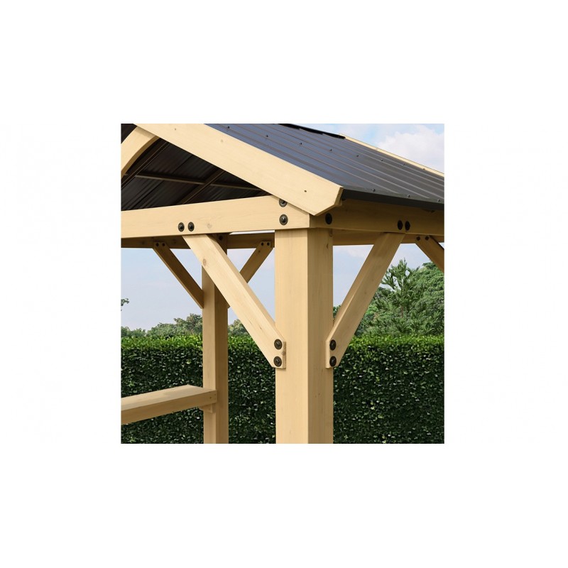 Yardistry Meridian Backyard Grilling Pavilion - Natural Cedar (YM11931COM)