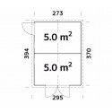 Palmako 9x12 Dan Wood Storage Shed Kit (EL16-2737)