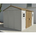 DuraMax 10.5x8 Apex Vinyl Shed w/ Foundation Kit (30116) DuraMax 10.5x8 Apex Vinyl Shed w/ Foundation Kit (30116)