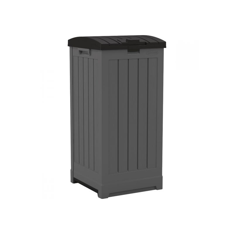 Suncast 36-39 Gallon Wicker Garbage Container - Peppercorn (GH3900)
