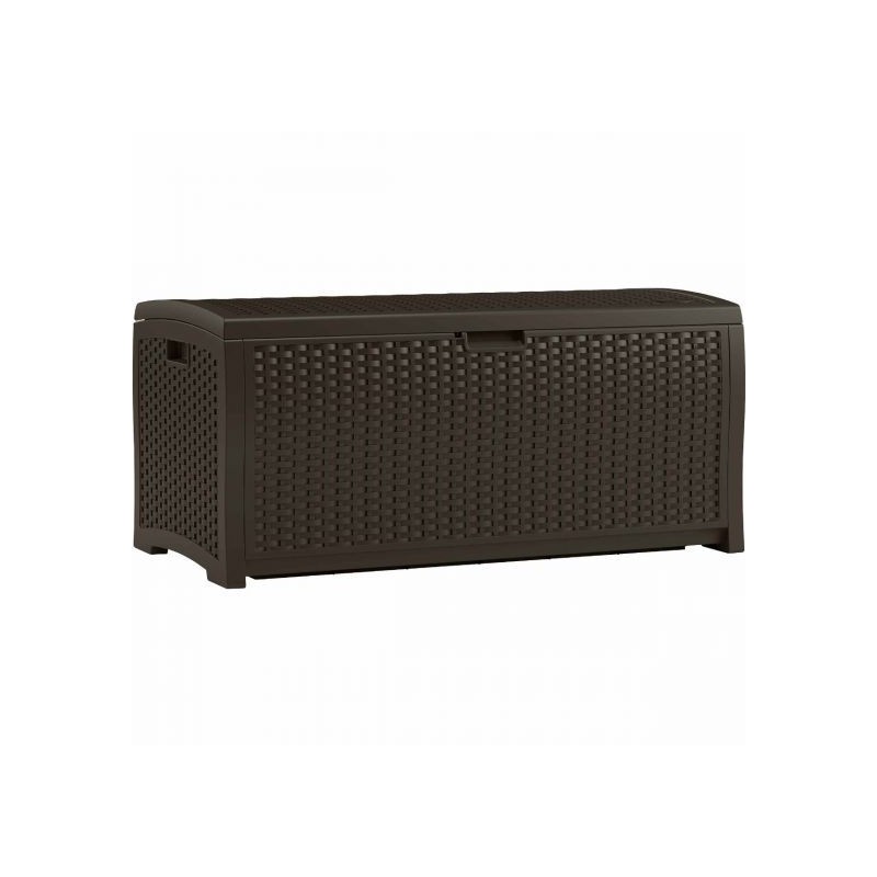 Suncast 73 Gallon Outdoor Storage Box with Storage Seat - Java (DBW7300)