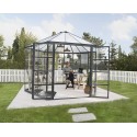 Palram - Canopia 10x12 Oasis Hex Greenhouse Kit - Gray (HG6005)