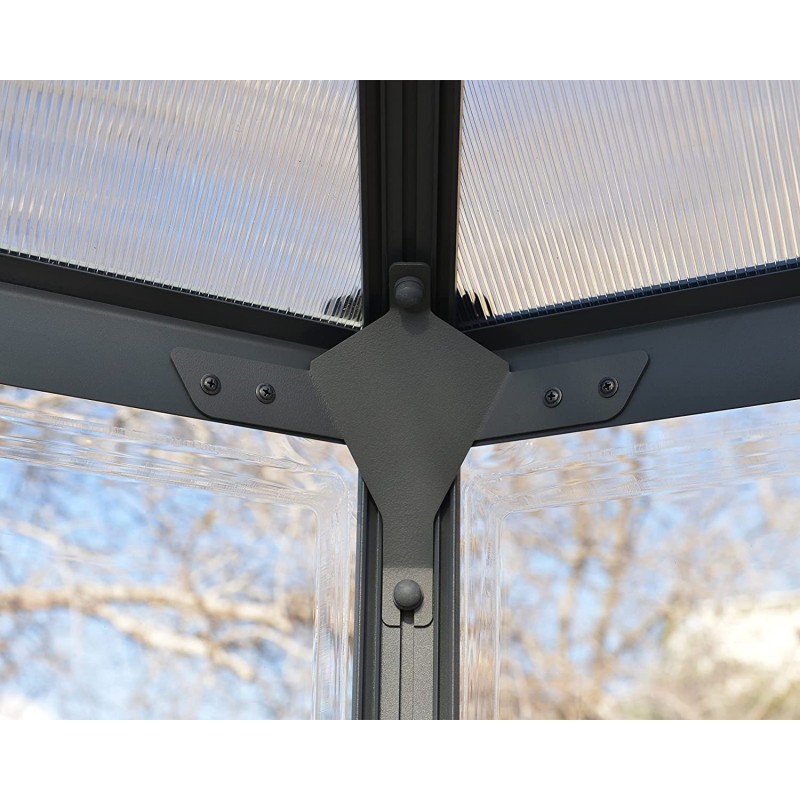 Palram - Canopia 10x12 Oasis Hex Greenhouse Kit - Gray (HG6005)