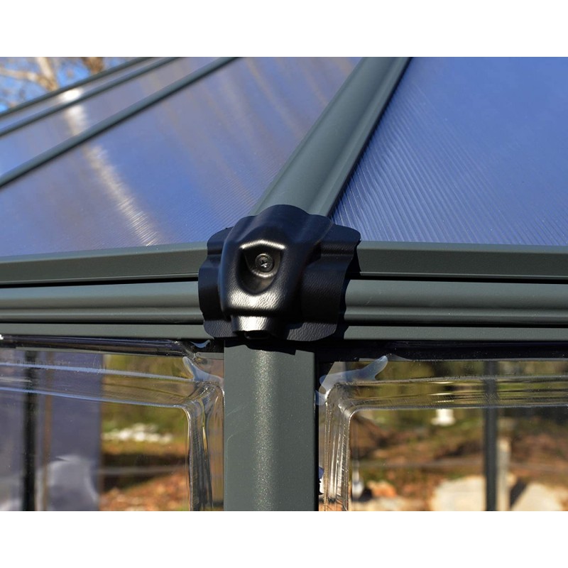 Palram - Canopia 10x12 Oasis Hex Greenhouse Kit - Gray (HG6005)