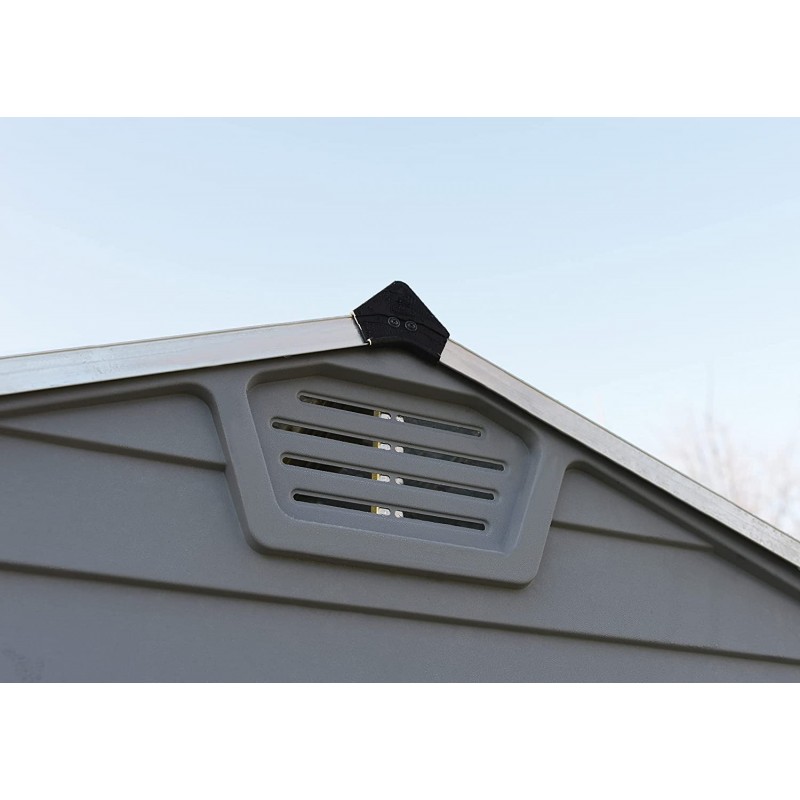 Palram - Canopia 6x12 Skylight Shed with Floor - Gray (HG9612GY)