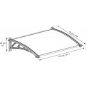 Palram - Canopia 4x3 Neo 1180 Awning - Gray/Clear (HG9566)
