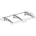 Palram - Canopia 8x3 Neo 2360 Awning - Gray/Clear (HG9567)