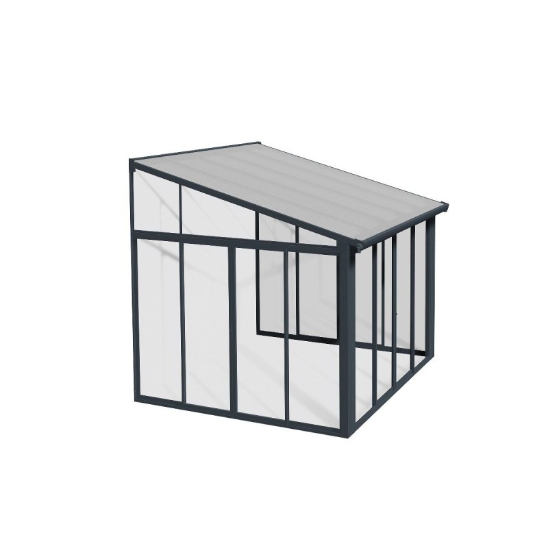 Palram - Canopia 10x10 SanRemo Patio Enclosure - Gray/Clear (HG9069)
