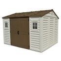 DuraMax 10.5x8 Apex Vinyl Shed w/ Foundation Kit (30116) DuraMax 10.5x8 Apex Vinyl Shed w/ Foundation Kit (30116)