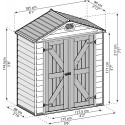 Palram 6x3 Skylight Storage Shed Kit - Tan (HG9603T)