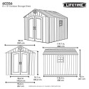 Lifetime 8x10 Rough Cut Backyard Storage Shed with Floor (60356)