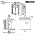 Lifetime 8x7.5 Rough Cut Backyard Storage Shed with Floor (60370)