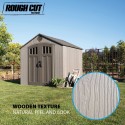 Lifetime 8x7.5 Rough Cut Backyard Storage Shed with Floor (60370)