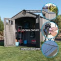 Lifetime 8x7.5 Rough Cut Backyard Storage Shed with Floor (60370)