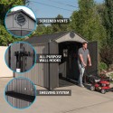 Lifetime 8x12.5 Rough Cut Backyard Storage Shed with Floor (60305)