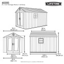 Lifetime 8x12.5 Rough Cut Backyard Storage Shed with Floor (60305)