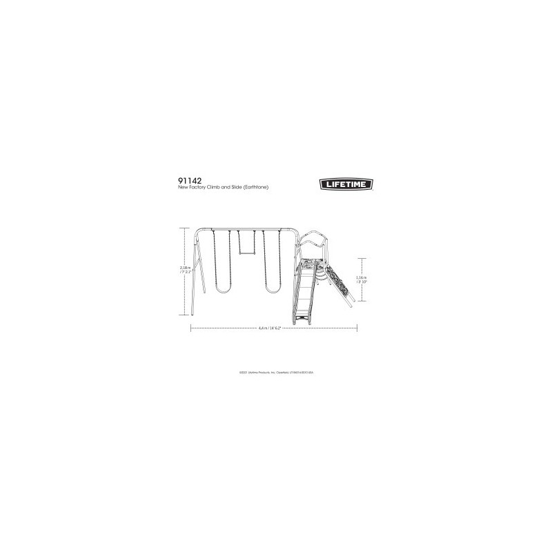 Lifetime Outdoor Climb and Slide Metal Playset - Earthtone (91142)