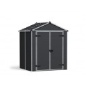 Palram  - Canopia 6x5 Rubicon Shed with Floor - Dark Grey (HG9705GY)