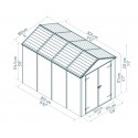 Palram  - Canopia 6x10 Rubicon Shed with Floor - Dark Grey (HG9710GY)